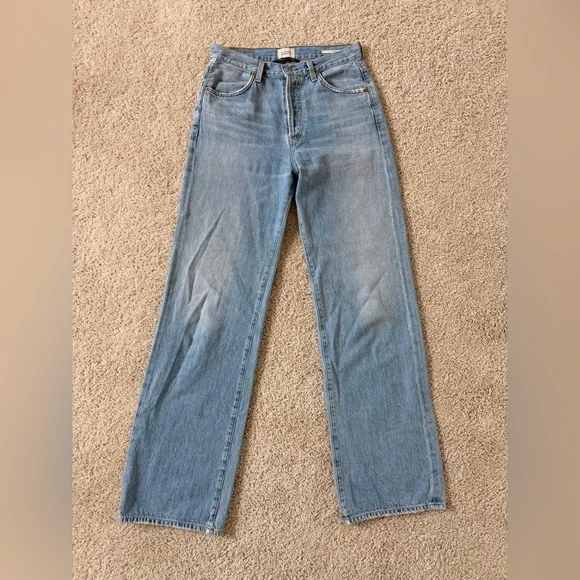 Citizens Of Humanity Annina Straight Leg Full Length Jenas in Blue Size 26 - Picture 2 of 10